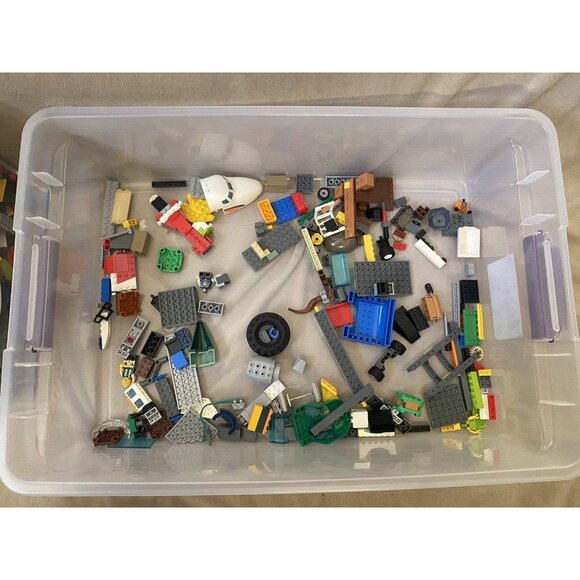LEGO 3+ lbs Pounds Random Parts Pieces Building Plates Blocks Washed Bulk Lot - Picture 6 of 8
